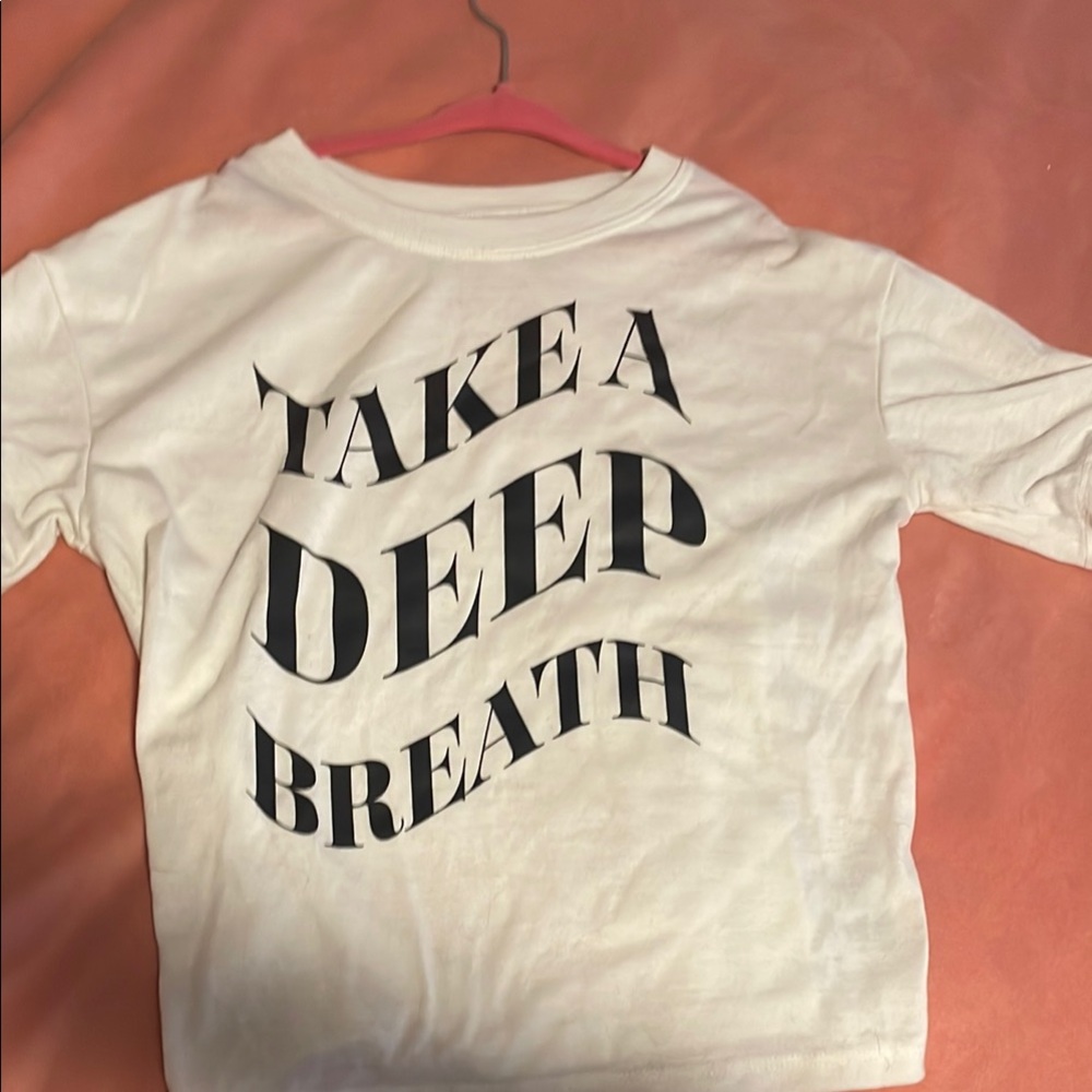 Art Class White Long Sleeve Tee with Bold Graphic